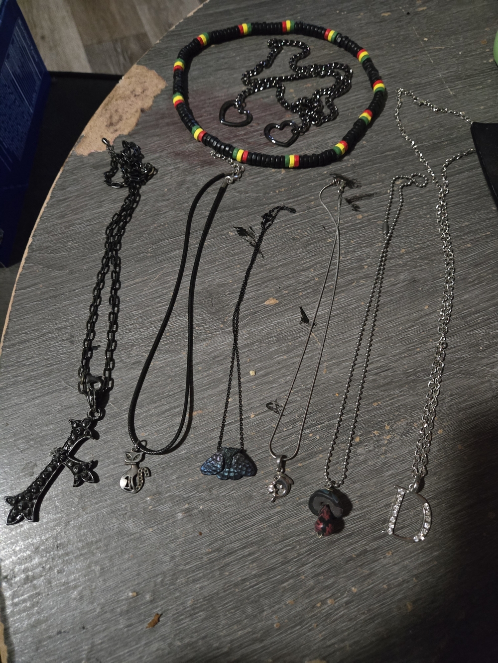 Assorted necklaces with charms and pendants